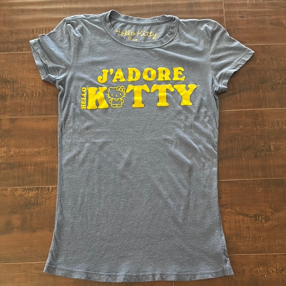 Vintage Hello Kitty Tee by Public Library, Velvet Lettering, Size M - Picture 1 of 7